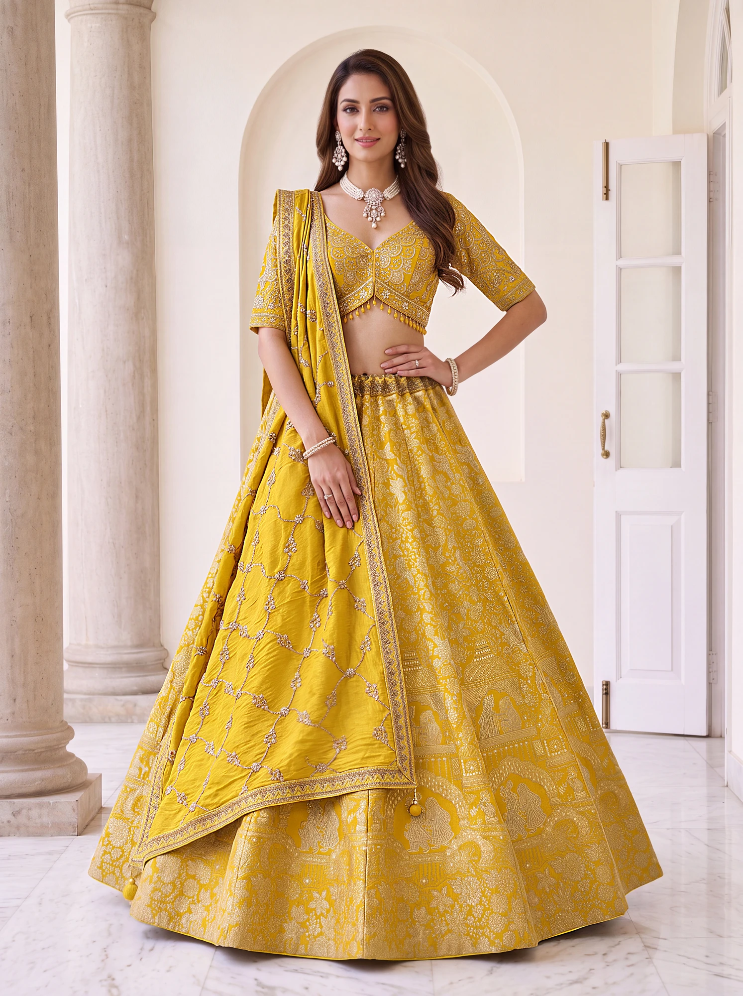 The Maharani Weave Lehenga Choli | Vruxon