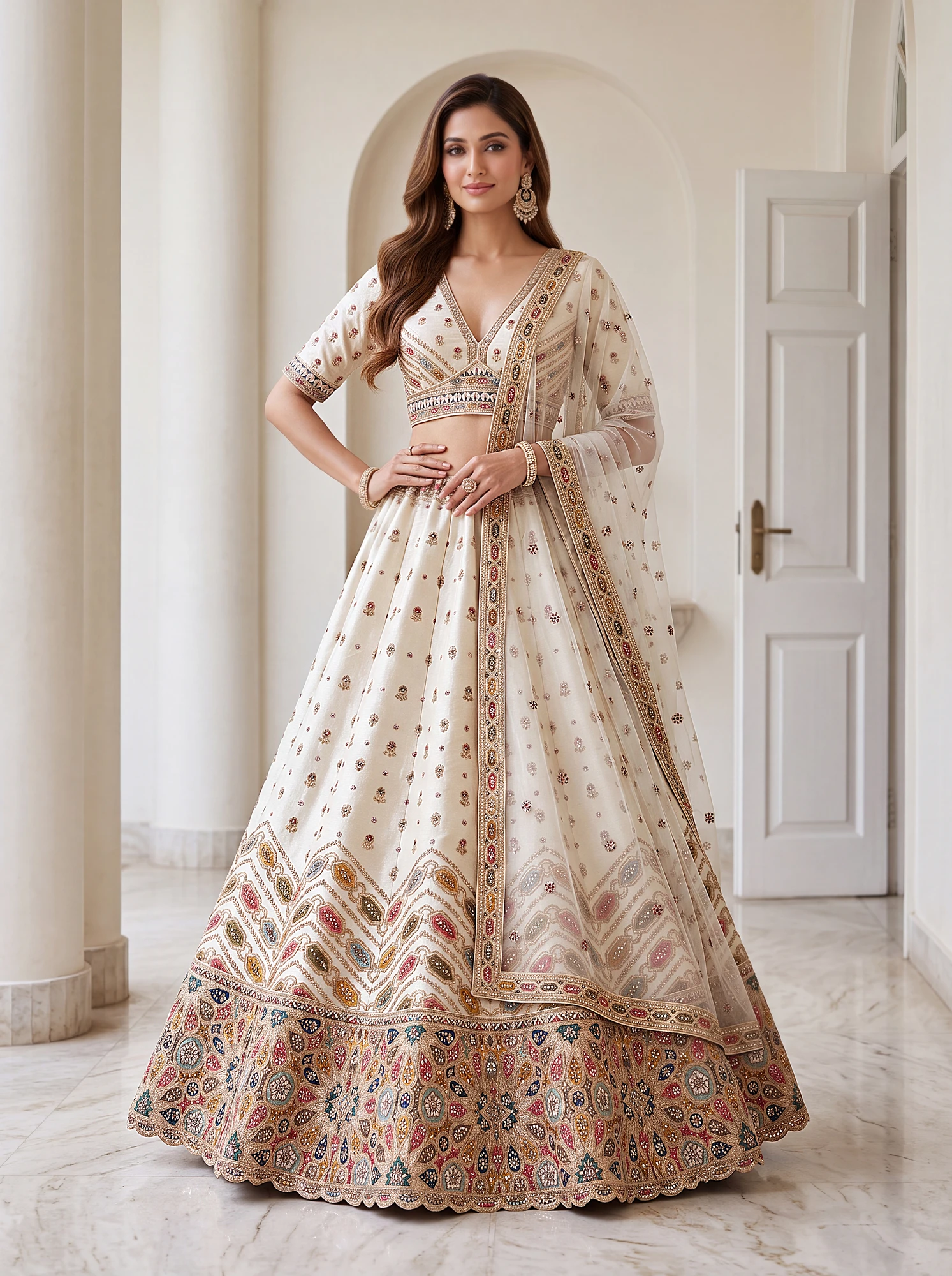 The Noor-E-Zar Lehenga Choli | Vruxon